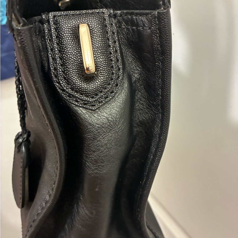 Cole Haan Black Satchel with Gold Details - Picture 3 of 8